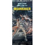 Original vintage cinema poster for the 007 James Bond movie, Moonraker, starring Roger Moore,