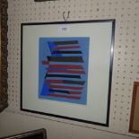 An Alberto Magnelli pochoir in colours limited edition of 1500 glazed and framed