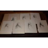 A collection of eight unframed lithographs of  George Dance portraits of important gentlemen C1810.