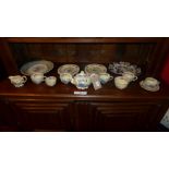 A Masons Ironstone Regency pattern tea service together with a Copeland plate of large size and