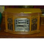 A vintage design radio and CD player