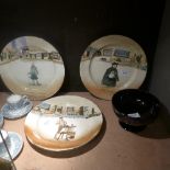 A set of three Royal Doulton plates - Sairey Gamp, Mr Micawber,