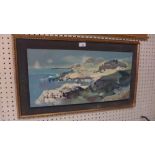 A C1960's oil on canvas coastal scene, s