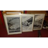 A set of three vintage magazine advertis