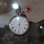 A 14ct gold pocket watch with engraved d