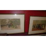 William Augustus (1906-1974) two original watercolours both signed by the artist and framed largest