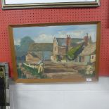 David Noble oil on canvas of Lightwood Farm,