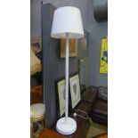 A C20th white painted faux bamboo standard lamp height 160cm