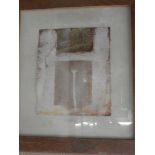 Peter Dover pair of mixed media abstract studies framed and glazed 28cm x 33cm