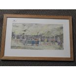 A watercolour of Hyde Park By W.J.