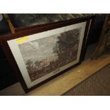 A large pair of early 20th century colour prints 'Fete Flamande' framed and glazed - 57 x 88cm