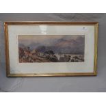 An early 20th century watercolour river landscape within gilt frame