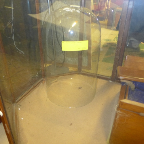 A cylindrical glass dome height 26cm