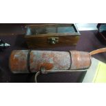 A vintage style cased telescope and one other (2)