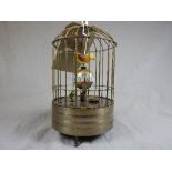 An Edwardian design mantel clock in the form of a birdcage