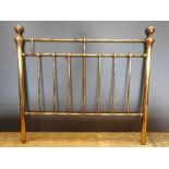 A 20th century Victorian design brass bedstead 153cm x 125cm