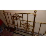 A Victorian style brass double bedstead