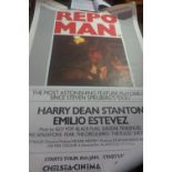 A pair of original Repo Man film posters