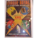 A framed original vintage 'Cirque Royal'