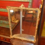 An early 20th century wall mirror the re
