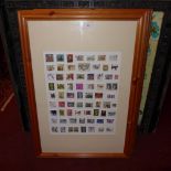 Collection of stamps, four frames, inclu