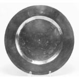 SPANISH COLONIAL SILVER FOOTED SALVER Guatemala, c. 1600
marked three times (see note below)
8”diam;