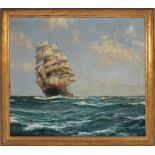 MONTAGUE J. DAWSON (British, 1890-1973) clipper ship
sgn. l.l. Montague Dawson, o/c, 30.5 by 34.5