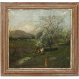 EDWARD GAY (American, 1837-1928) cows under apple trees
sgn. and dated l.r. Edward Gay, 1886, o/c (