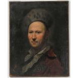 JOHN FRANCIS RIGAUD (British, 1742-1810) portrait of man wearing fur hat
sgn. on reverse ...?.../J F