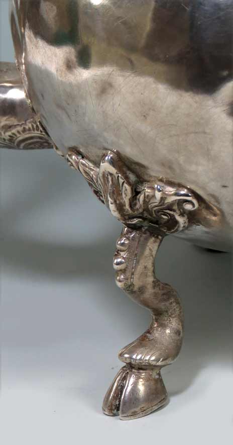SPANISH COLONIAL SILVER WATER KETTLE (TETERA) Colombia, c. 1800,  bulbous body with animal head - Image 2 of 2
