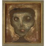 RALPH ENO (American, 1902-1962) eerie head
sgn. l.l. R Eno, fiber and oil/b, 30.5 by 29 in.,