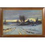 ARTHUR VIDAL DIEHL (American, 1870-1929) twilight winter scene
sgn. and dated l.r. Arthur V Dielh,