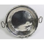 LARGE SPANISH COLONIAL SILVER DEEP DISH South America, 18th c.
the owner’s initials L.M. engraved on