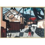 KIYOSHI SAITO (Japan, 1907-1997) from the Village Scene Series
road through village
stamp and sgn.