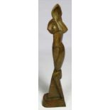 ALEXANDER ARCHIPENKO (American/Russian, 1887-1964) cubist figure of standing woman
sgn., dated and