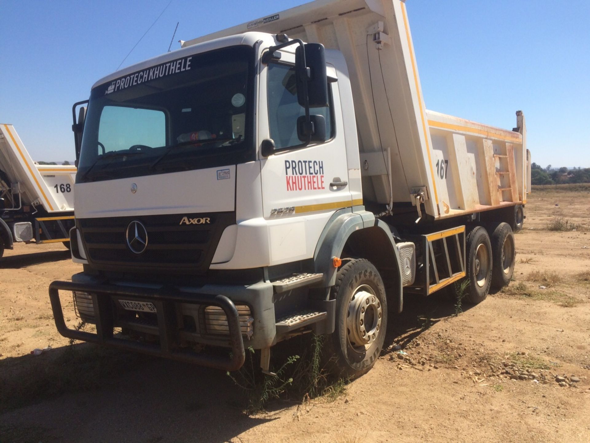 2008 M/BENZ AXOR 2628 10 CUBE TIPPER - 168,843 KMS - REG NO: WXC088GP