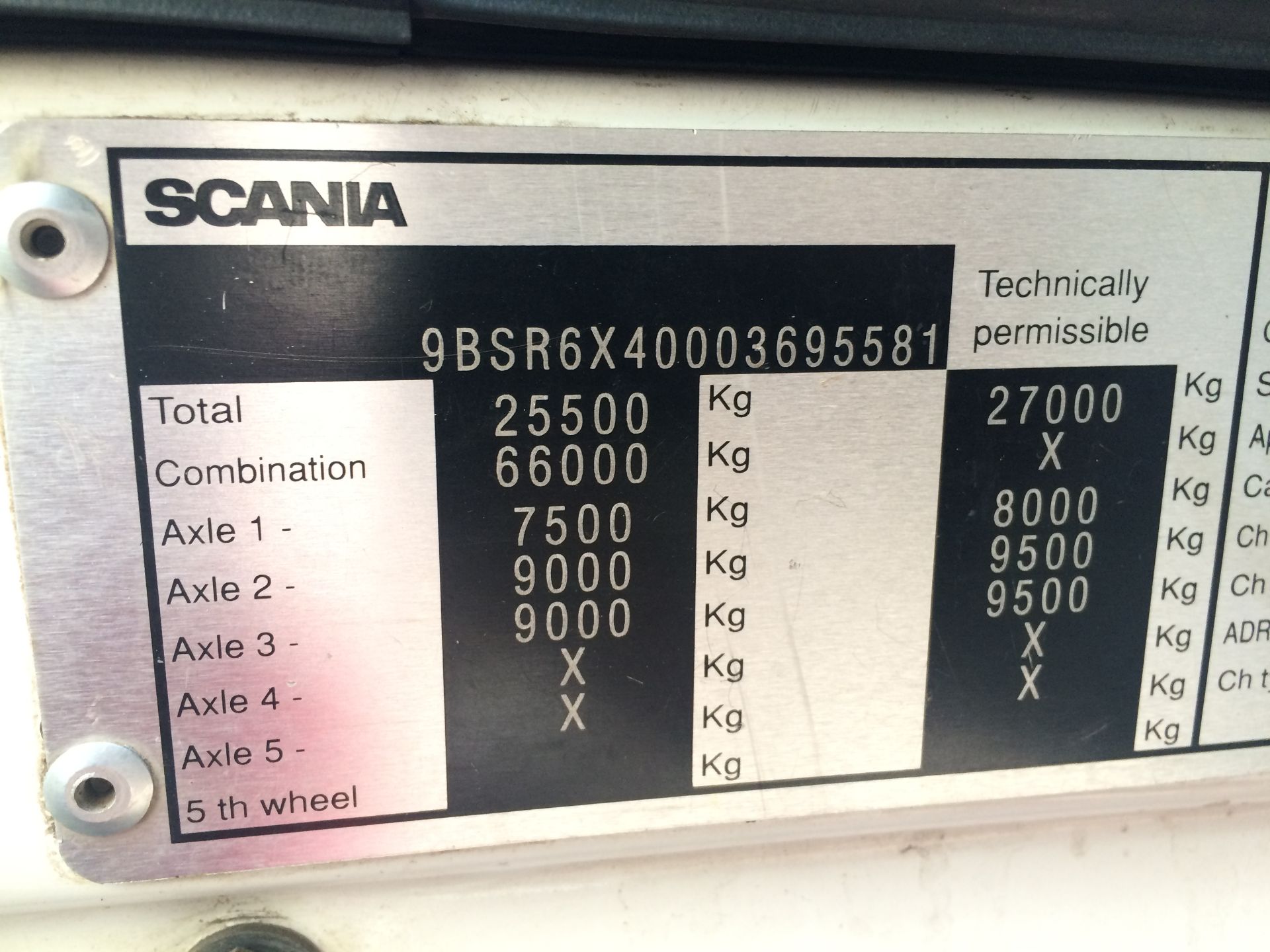 2012 SCANIA R500 6X4 T/T - REG NO: FZB066MP - Image 4 of 4