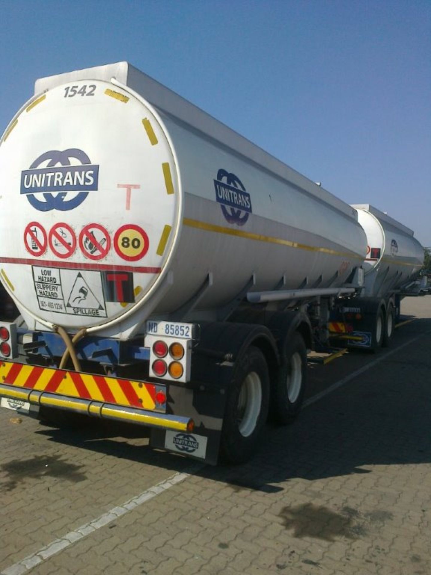 1996 TANKCLINIC ALUMINIUM INTERLINK TRAILER - REG NO: ND85835/ND85852 (FLEET NO: SB1541/2) - Image 7 of 8