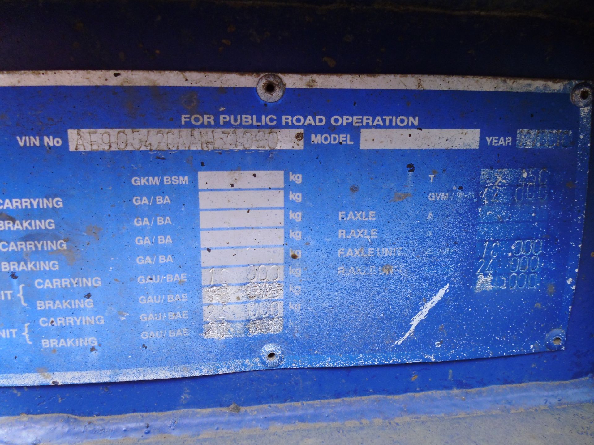 2011 TOHF 5 AXLE EXTENDABLE DRAWBAR TIMBER TRAILER - REG NO: NUF40362 (FLEET NO: TDB001) - Image 5 of 7