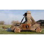A LIFE SIZE REPLICA OF A ROMAN ONAGER CATAPULT, USED IN THE FILM GLADIATOR, as seen in the opening