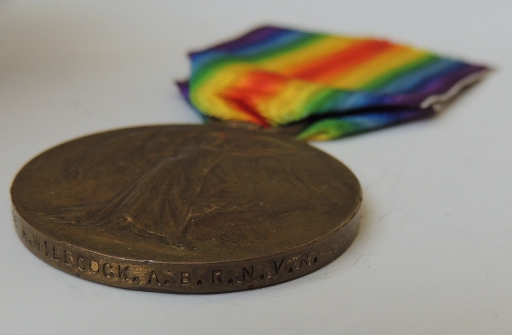 A WWI BWM AND VICTORY MEDAL PAIR, named to 'MZ 1996 A. Willcock A.B.R.N.V.R.' together with a - Image 6 of 6