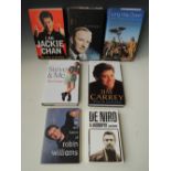 A COLLECTION OF SIGNED TV AND FILM INTEREST AUTOBIOGRAPHIES ETC., to include Robert De Niro,