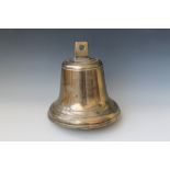 A LARGE BRONZE SHIP'S BELL, without a stand, H 24.5 cm Buyers - for shipping pricing on this lot,