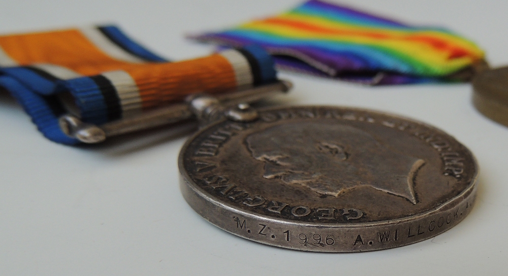 A WWI BWM AND VICTORY MEDAL PAIR, named to 'MZ 1996 A. Willcock A.B.R.N.V.R.' together with a - Image 3 of 6