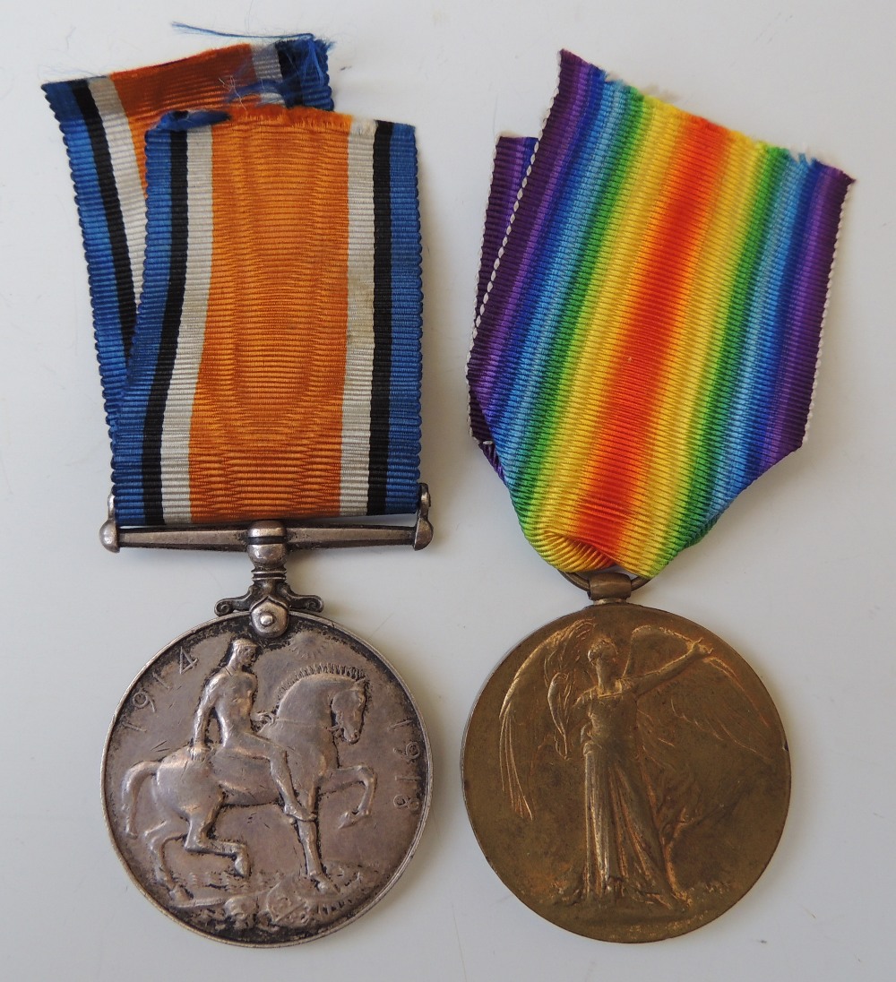 A WWI BWM AND VICTORY MEDAL PAIR, named to 'MZ 1996 A. Willcock A.B.R.N.V.R.' together with a