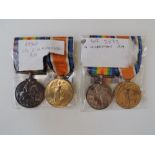 A WWI BWM AND VICTORY MEDAL PAIR, named to '68363 Cpl E.H. Mearden R.A.' together with another
