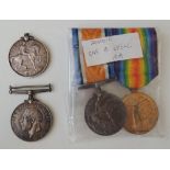 A WWI BWM AND VICTORY MEDAL PAIR, named to '204010 Gnr D. Lyell R.A.' together with two loose BWM