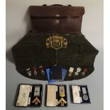 A LARGE COLLECTION OF MASONIC JEWELS AND REGALIA OF MAINLY STAFFORDSHIRE INTEREST, to include