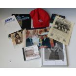 A SELECTION OF SIGNED ENTERTAINMENT AND SPORTING MEMORABILIA, to include a Jenson Button signed cap,
