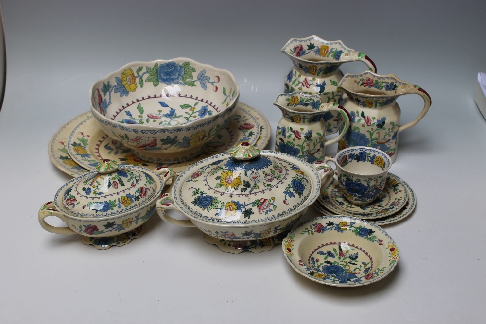 A LARGE QUANTITY OF DINNER AND TEA WARES, comprising mostly Masons 'Regency' pattern, to include